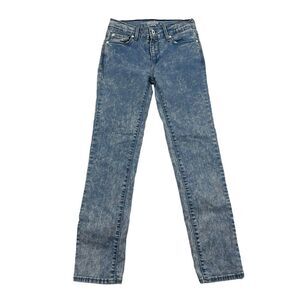 Denizen Levi's The Skinny Denim Blue Jeans Girls Size 12 Light Acid Wash Adj.